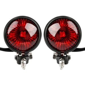 2x Kırmızı 12 V LED Siyah Cafe Tarzı Durdurma Kuyruk Işık Motosiklet Fren Arka Lamba Kuyruk Işık Chopper Için (Yurt Dışından)