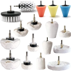 Parlatma Pedi Parlatma Çarkı Seti 17 Paket, Metal Alüminyum Paslanmaz Çelik Krom Ahşap Plastik Vb Için Parlatma Çarkı Matkabı (Yurt Dışından)