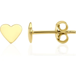 Fiyonk Kuyumculuk 14 Ayar Altın Kabarık Kalpli Küpe