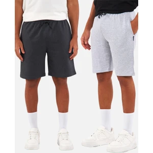 Regular Fit Yanları Cepli Rahat Kesim 2'li Erkek Şort