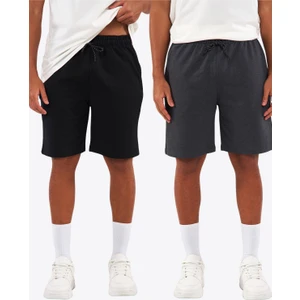 Regular Fit Yanları Cepli Rahat Kesim 2'li Erkek Şort