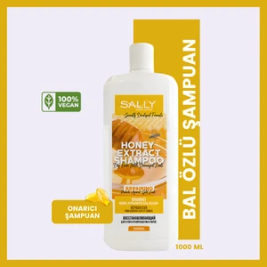 SALLY Şampuan Bal Özü Hasarlı Uçlu Kuru Saçlar Honey - 1 LT