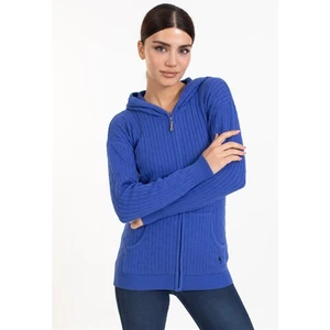 Villager & Son Vs Bayan Tam Fer.kapş Pop Saç Örgü Hırka 21 113 Sax Mavi