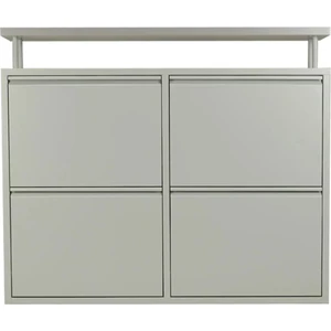 Ata Group 2+2 Kapaklı Gri Metal Ayakkabılık