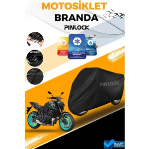 Yamaha mt 07 Uyumlu Su Geçirmez   Siyah Motosiklet Brandası Miflonlu Kalın Premium Kumaş Clipsli