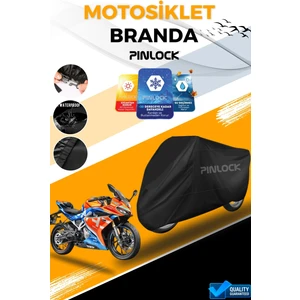 Cf 250 Sr Su Geçirmez   Siyah Motosiklet Brandası Miflonlu Kalın Premium Kumaş Clipsli