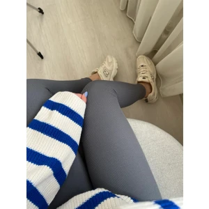 Premium Içi Polarlı, Şardonlu, Fitilli, Toparlayıcı Interlok Kışlık Örme Tayt