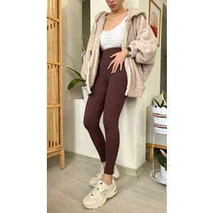 Premium Içi Polarlı, Şardonlu, Fitilli, Toparlayıcı Interlok Kışlık Örme Tayt