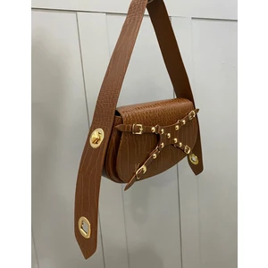 Moda Elf Kadın Suni Deri Kroko Manc  Model Omuz Çantası