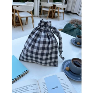 Sumicorn Design Gri Pötikareli Çevre Dostu Bez Kese,keten Düzenleyici Kese,hediye Kesesi,makyaj Çantası,mini Cüzdan