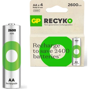 Şarjlı Pil Aa Kalem 2600MAH Ni-Mh (2 Adet) Gp Recyko