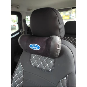 Ford Logolu Lüx Oto Boyun Yastığı (2 Adet) Siyah