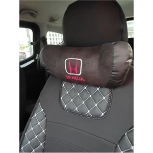 Honda Logolu Lüx Oto Boyun Yastığı (2 Adet) Siyah