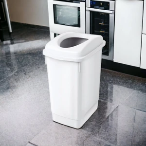 Beyaz Banyo Çöp Kovası 27 Litre Atık Kutusu Cafe Otel Çöp Kovası Geri Dönüşüm Kutusu 27 Litre