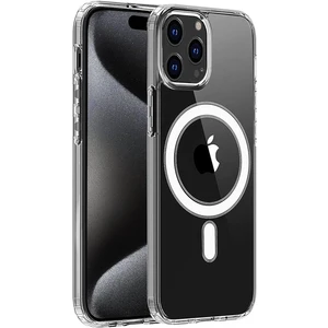 Apple iPhone 15 Pro Max Kılıf Magsafe Kablosuz Şarj Uyumlu Şeffaf Kapak