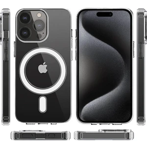 Apple iPhone 15 Pro Kılıf Magsafe Kablosuz Şarj Uyumlu Şeffaf Kapak