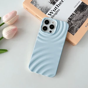 Apple iPhone 15 Pro Uyumlu Kılıf Zebana 3D Water Silikon Kılıf Açık Mavi