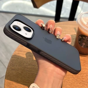 Apple iPhone 15 Uyumlu Kılıf Zebana Airbag Fundas Silikon Kılıf Siyah