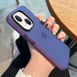 Apple iPhone 15 Uyumlu Kılıf Zebana Airbag Fundas Silikon Kılıf Derin Mor
