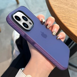 Apple iPhone 15 Pro Uyumlu Kılıf Zebana Airbag Fundas Silikon Kılıf Derin Mor