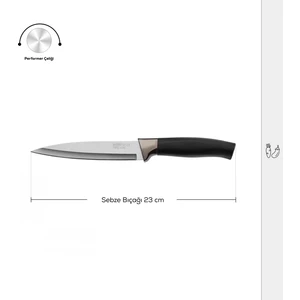 Helios Sebze/Meyve Bıçağı Black 23 cm