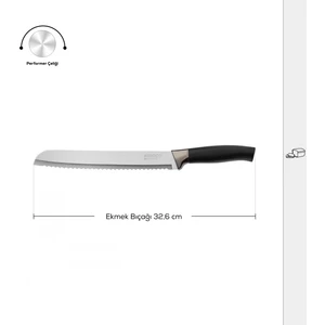 Helios Ekmek Bıçağı Black 32 cm