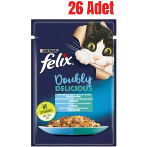 Çifte Lezzet Somonlu ve Sardalyalı Yetişkin Kedi Konservesi 85 gr x 26 Adet