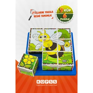 Uçan Hayvanlar Yapboz - 9 Küp 6 Puzzle