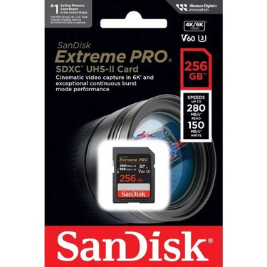 Sandisk Extreme Pro 256GB SDSDXEP-256G-GN4IN 280MB/S Uhs-Iı Fiyatı