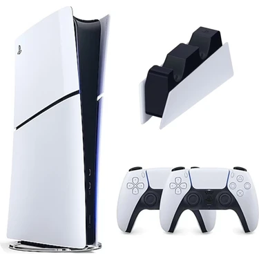 Sony Playstation 5 Slim İthalatçı Garantili + 2.Dualsense + Şarj İstasyonu