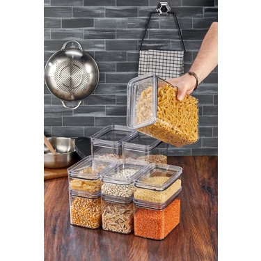 Hane216 Erzak Kabı Kristal Set 3500ML-1700ML-800ML Fiyatı