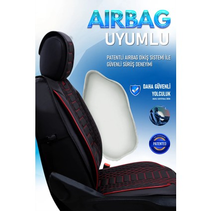 fiat Stilo Uyumlu Lüks Deri Oto Koltuk Kılıfı Ön Arka Set Siyah Kırmızı Marjinal Model Şhnlr indirimleri
