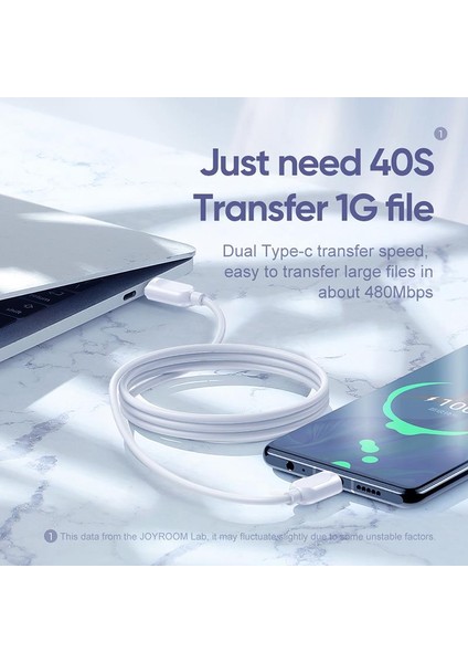 Type-C 60W Telefon Kablosu Hızlı Şarj Beyaz indirimleri