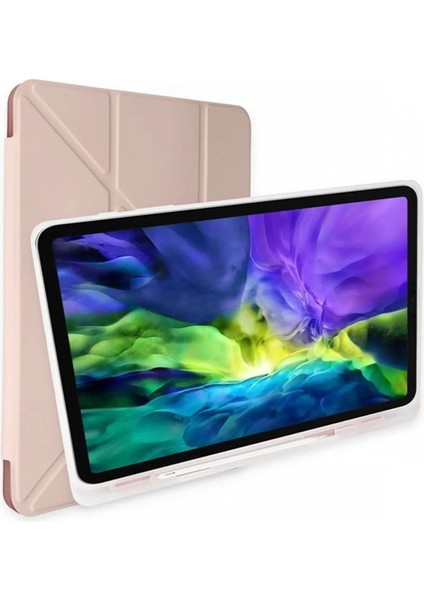 Samsung Galaxy Tab S9 Fe / S10 Fe 10.9'' Uyumlu Kalem Bölmeli Uyku Modlu Arkası Silikon Kapak Kılıf SM-X510