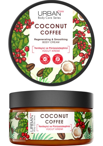 Coconut Coffee Yenileyici ve Pürüzsüzleştirici Vücut Kremi 200 ml - Vegan