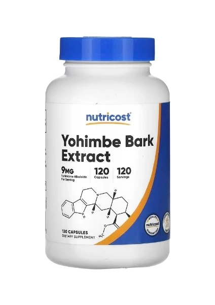 Nutricost, Yohımbe Bark Extract, 9 Mg, 120 Capsules