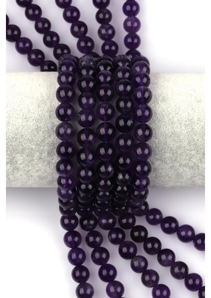 Ametist Doğal Taş Dizi 8 mm Küre Kesim