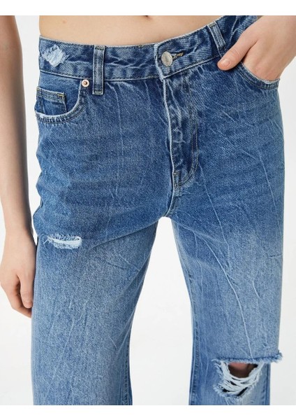 4SAL40095MD Koton Kadın Jean Pantolon Orta Indigo indirimleri