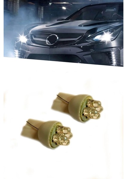 T10 Park LED Park Ampulü Beyaz Işık Plaka Tavan Ampul 4 LED