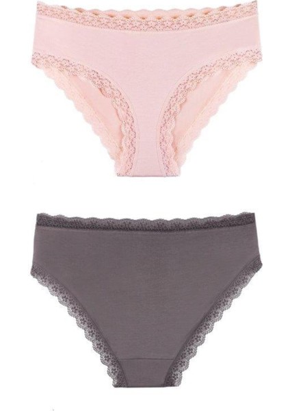 Kadın Dantelli Karışık Renkler Slip Külot 5li Paket Set KTS3070-5 modelleri