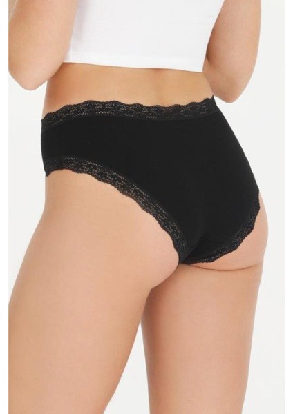 Kadın Dantelli Karışık Renkler Slip Külot 5li Paket Set KTS3070-5 indirimleri