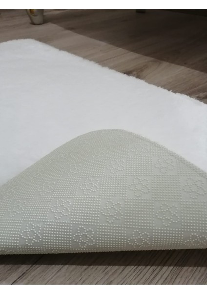 Beyaz Ikili Peluş Banyo Paspası Klozet Seti (40X60 - 50X80)