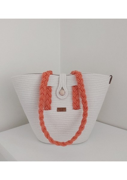 Hasır Çanta Omuz Çantası Plaj Çantası El Emeği Handmade Tasarım Tarz Yaz MODA-30CMX40-42CM