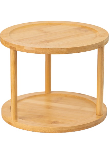 M9263-35 360° Döner Standlı Bambu Sunumluk Organizer-2 Katlı Baharatlık Düzenleyici Stand modelleri