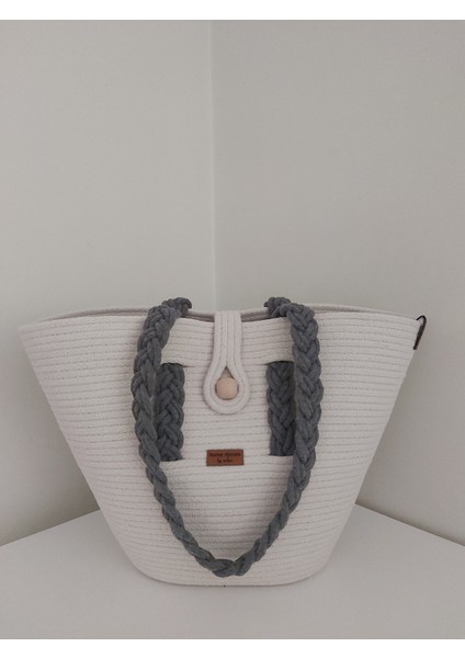 Hasır Çanta Omuz Çantası Plaj Çantası El Emeği Handmade Tasarım Tarz Yaz MODA-30CMX40-42CM