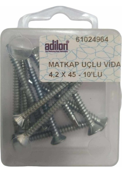 Matkap Uçlu Vida 4,2 x 45-10'lu