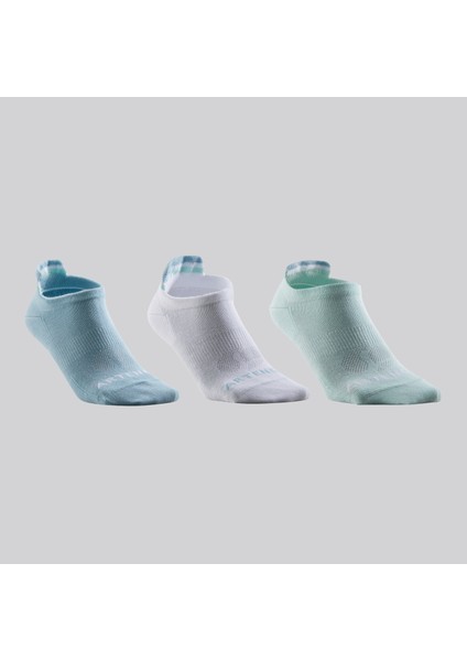 Artengo Tenis Çorabı Kısa Konç Unisex 3 Çift Beyaz Yeşil Rs 160