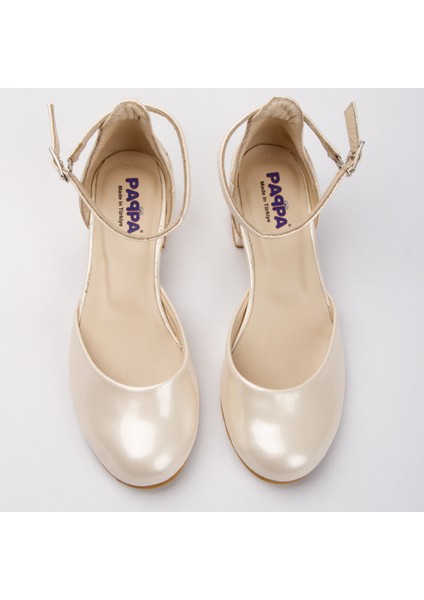 Nancy Kız Çocuk Soft Tabanlı Inci Rugan Kalın Topuklu Ayakkabı TA2002-03 modelleri
