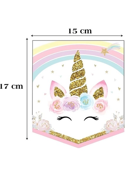 Le Mabelle Unicorn Detaylı Pembe Iyi Ki Doğdun Banner