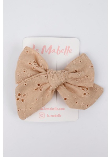 Bej Fisto Fiyonk Kız Çocuk Klips Toka